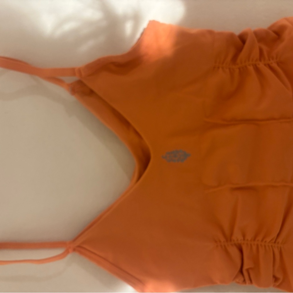 Orange Ruched freepeople tank top